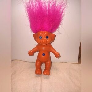 VTG pink hair Troll Doll